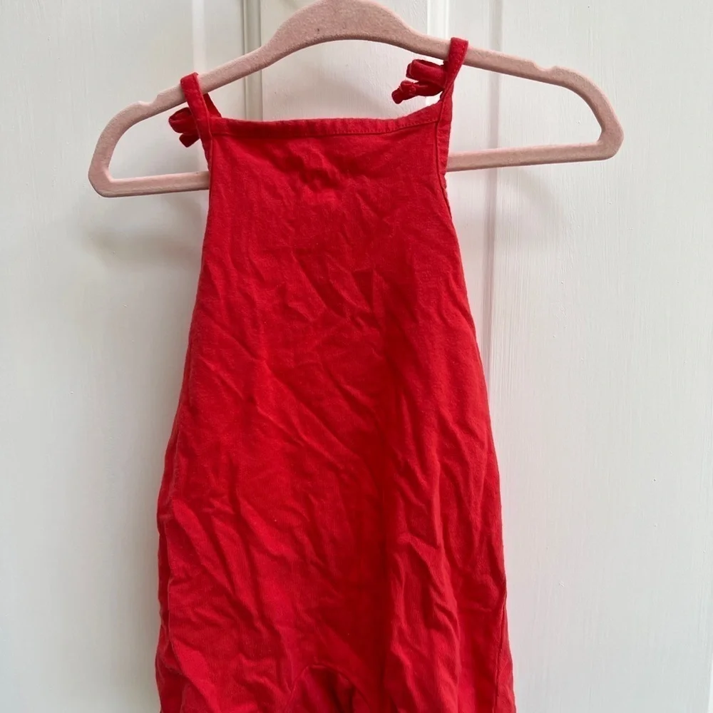 The Children’s Place 3-6M Red Spaghetti Strap Girls Romper